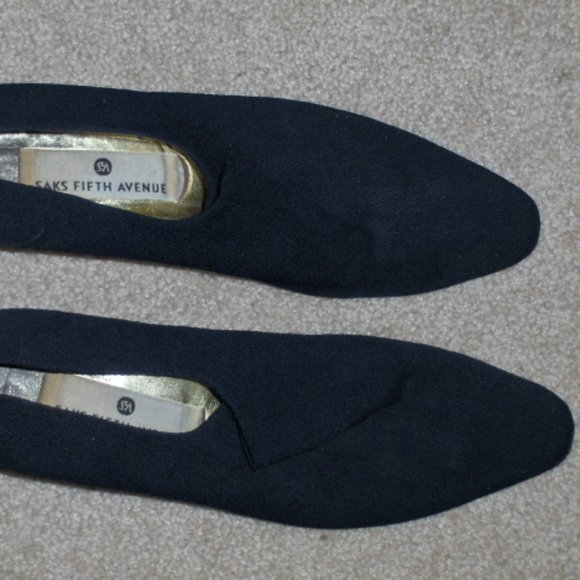 Saks Fifth Avenue Black Pumps Heel Shoes 8.5 - Picture 1 of 4